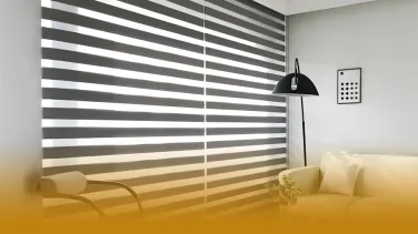 Custom window blinds in a modern Canadian home
