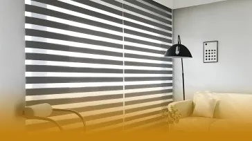 Custom window blinds in a modern Canadian home