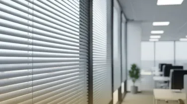 Modern office interior with commercial blinds